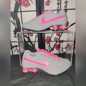 Nike Shox Gray and Pink Athletic Shoes